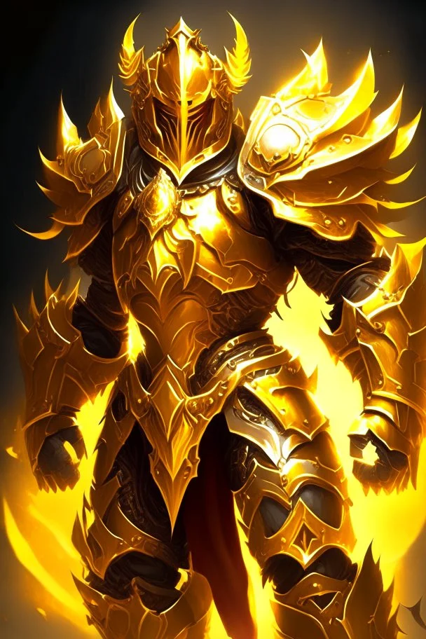 medival paladin golden energy monster infernal