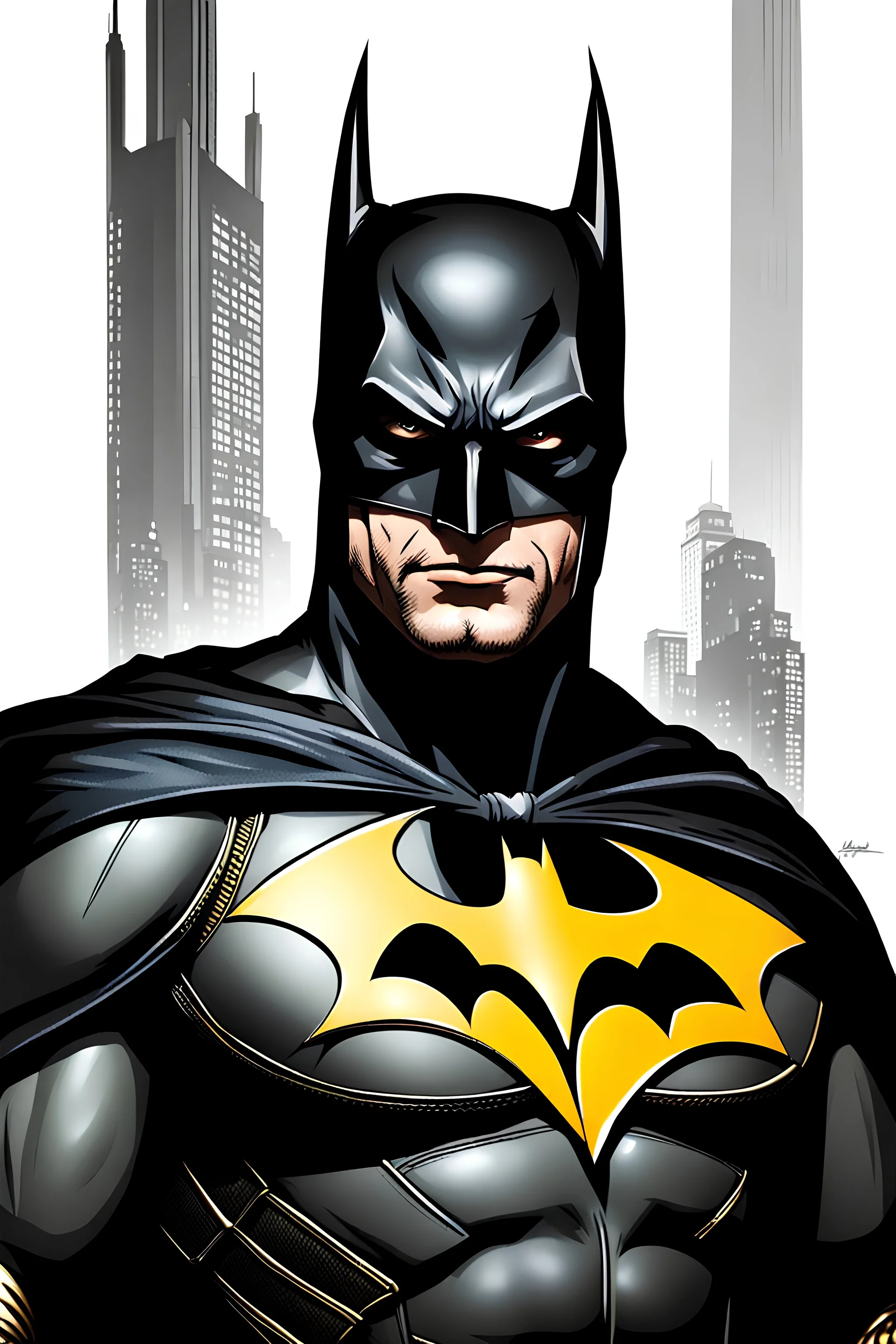 Realistic portrait of Batman