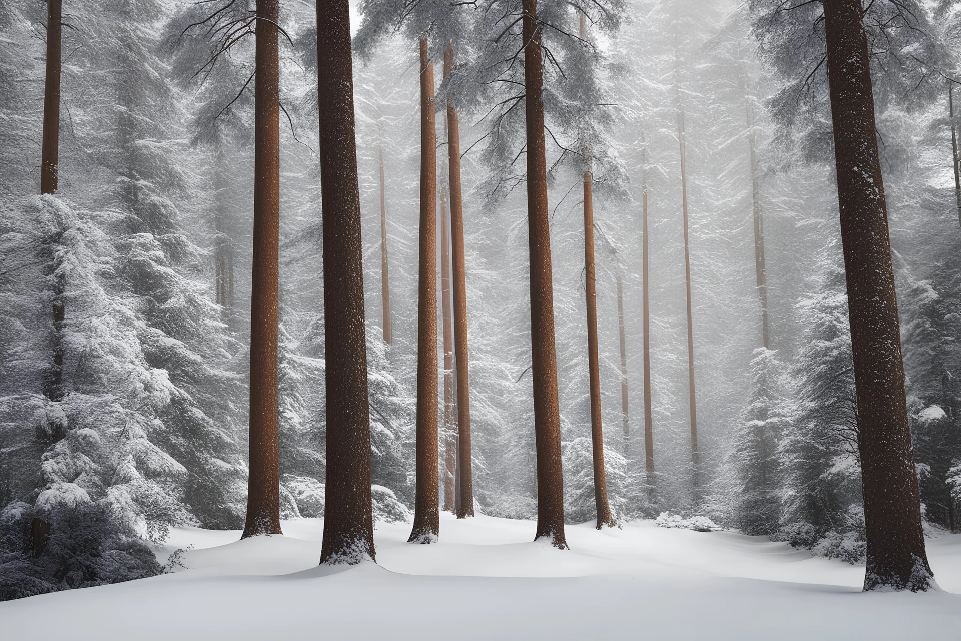 Winterlandschaft Schneebeckte Tannenbäume