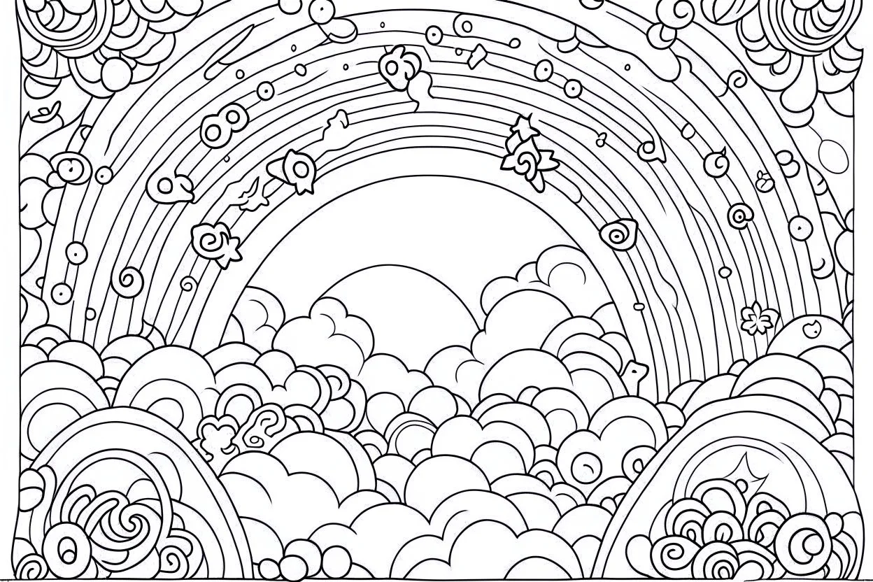 rainbow coloring page