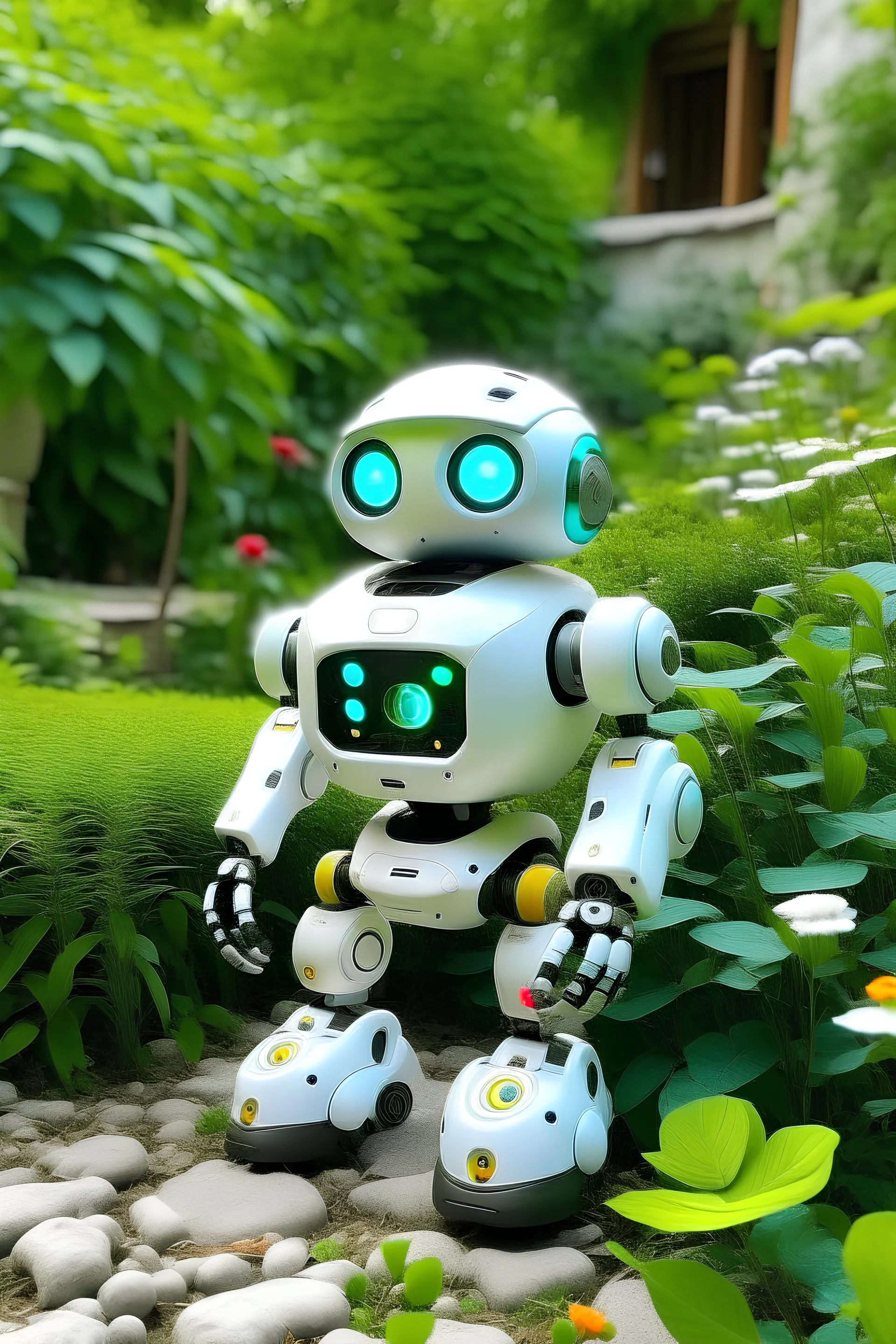 Ambrogio robot in beautyfull garden