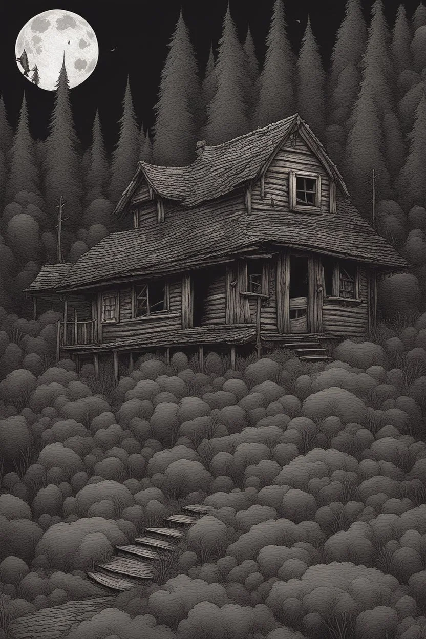 The deadline looms as the unearthly music swells around me. Another mysterious tale takes shape amid the flickering lights and scrapes of stone on stone. What monsters will crawl from the recesses of my mind this time? Mama Yaga's watching, as always, from her crooked hut in the grim forest. I can feel her beady eyes peering through the gloom, waiting to see what images I will weave with pen and ink. The pressure builds, a familiar intruder, but inspiration remains elusive. The radio spirits off