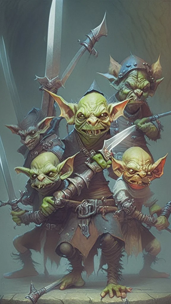 goblin group with a sword