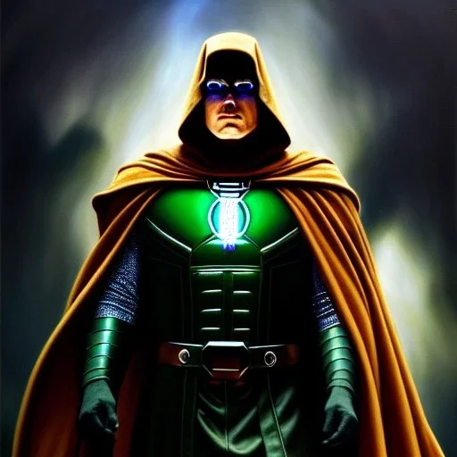 Ultra detailed fullbody Portrait in oil on canvas of Doctor Doom Villain ,extremely detailed digital painting, extremely detailed face,crystal clear Big Glowing eyes, mystical colors ,perfectly centered image, perfect composition, rim light, beautiful lighting, 8k, stunning scene, raytracing, anatomically correct, in the style of robert e howard and Ken Kelley and Ohrai Noriyoshi and Simon Bisley and tomzj1