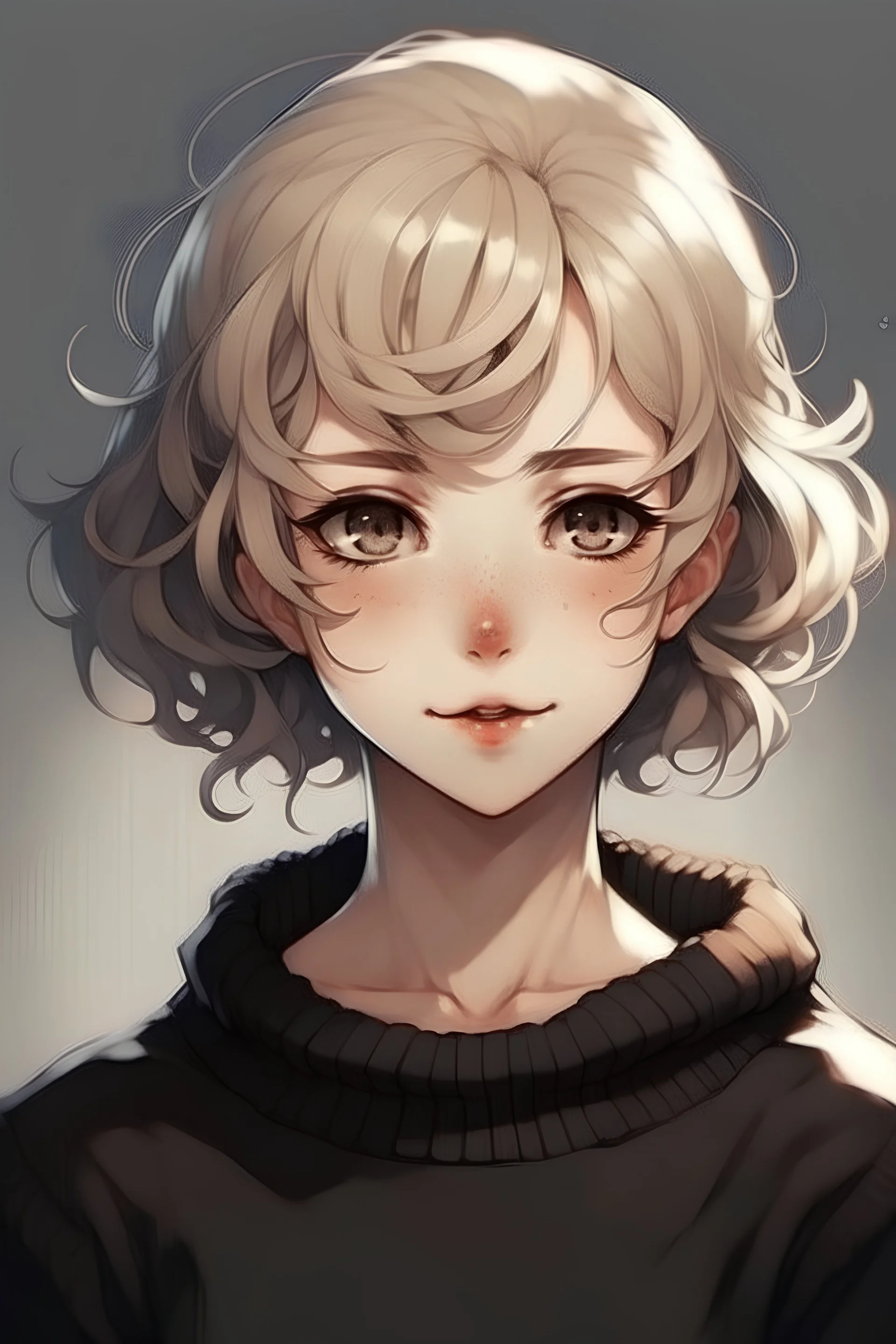 AI Art: Anime Boy With Brown Curly Hair Ver 1.4 by @Toothpatches#2988 |  PixAI