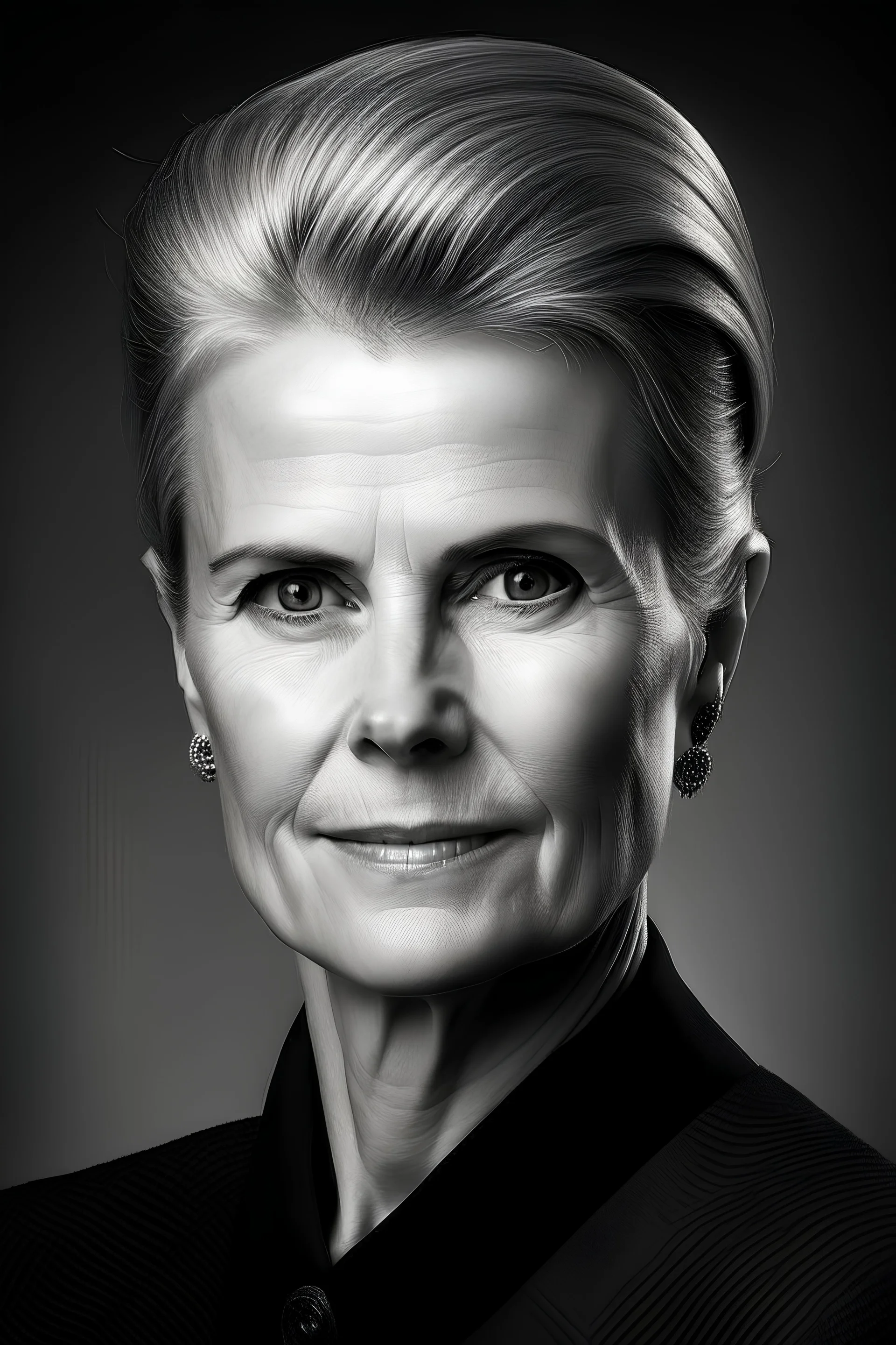 Portait of danish prime minister Mette Frederiksen