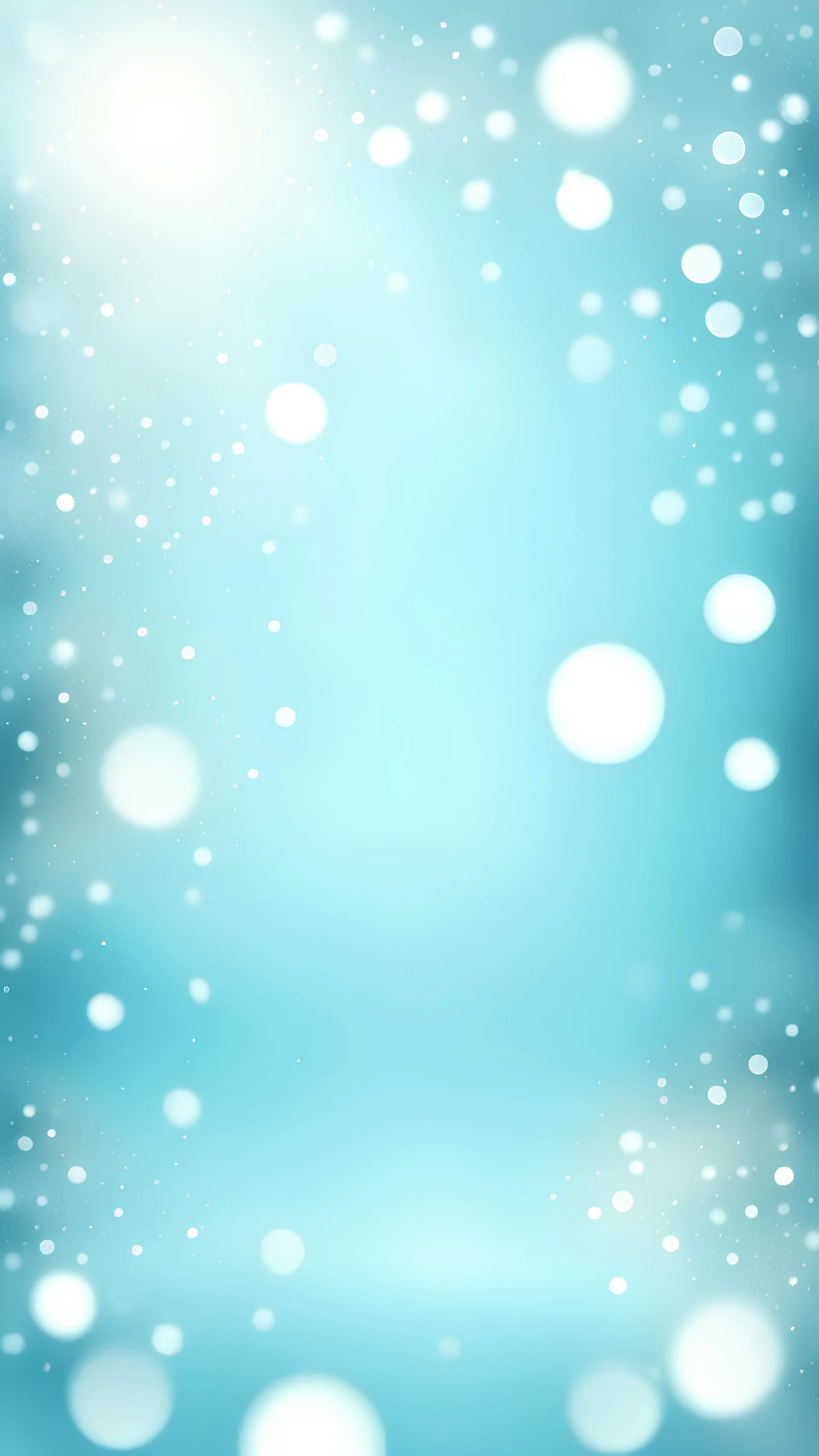 soft baby blue background with some turquoise light effects and white bokeh or light spots