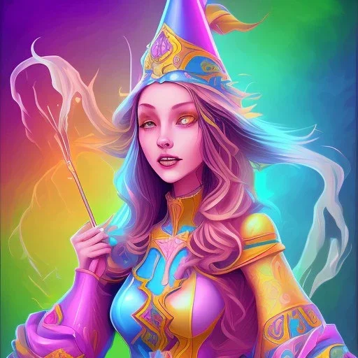 Pink witch, orange witch, yellow, green witch, aqua witch, navy witch, purple witch