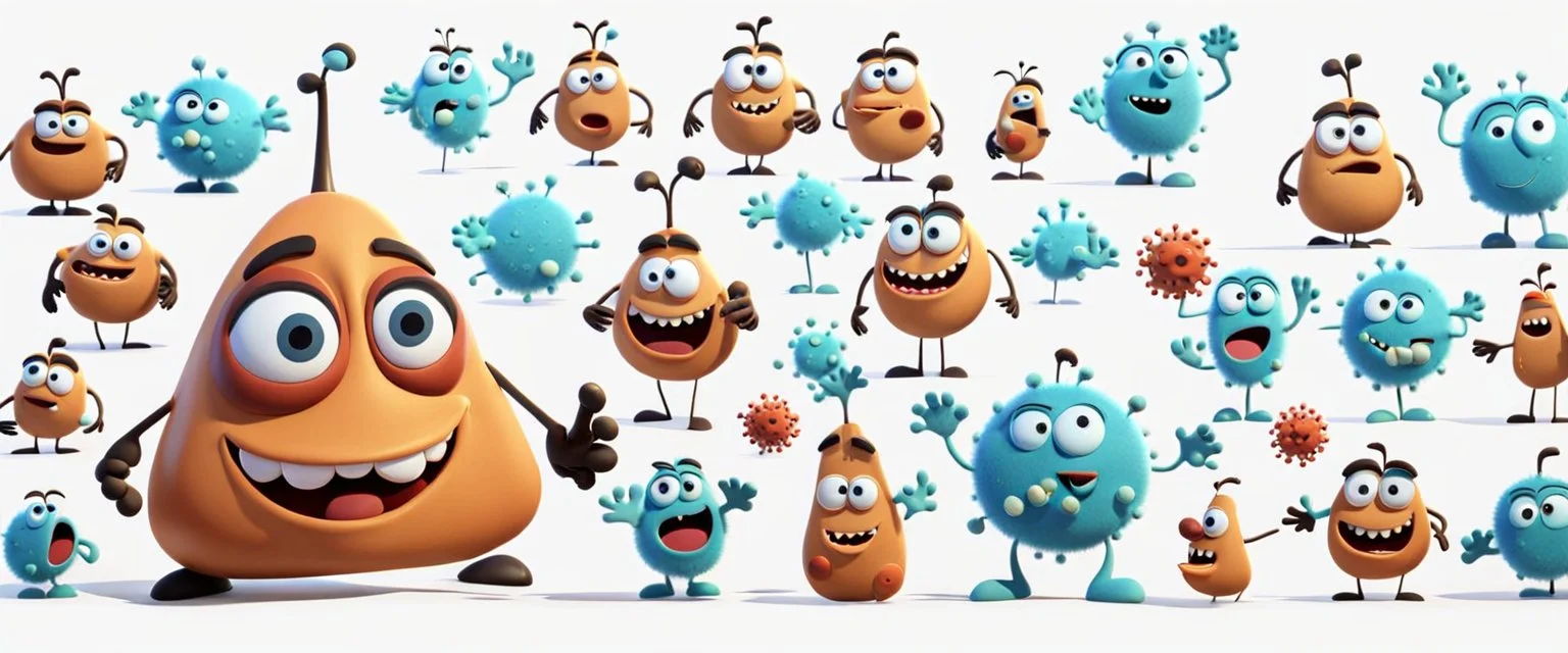 A coronavirus, 3d animation, Pixar Character design, 8k --ar 2:3 --s 1000 --style expressive