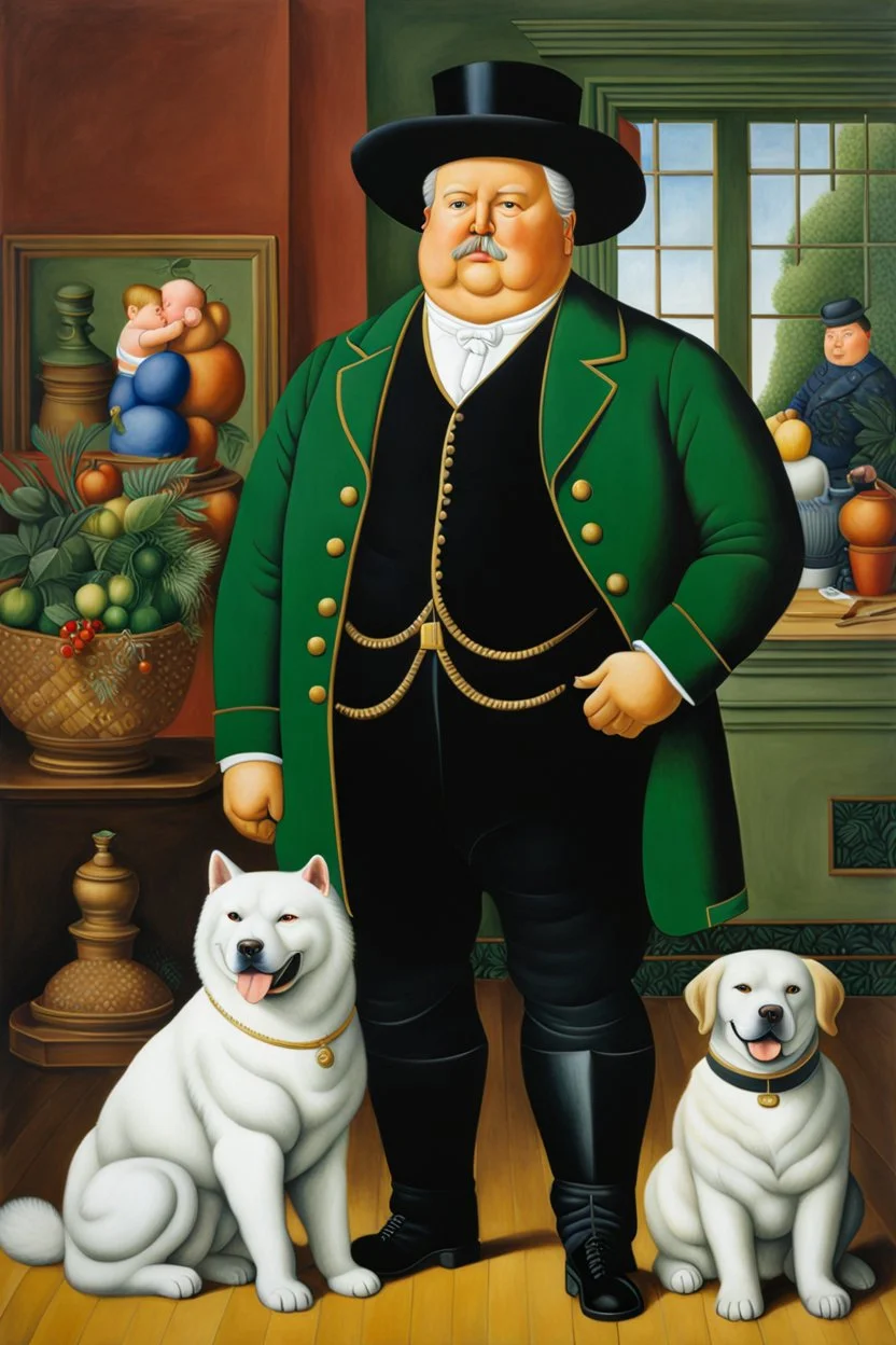 Pintura del pintor Fernando Botero, cuerpo completo, arte de tinta, calidad ultra, 8k, cuerpo completo