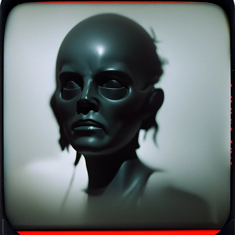 Dark creepy figure, strong texture artistic polaroid volumetric light, 8k 3d abstractism