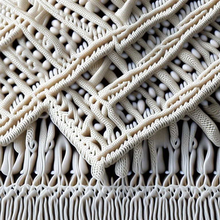 Fabrics texture macrame plat