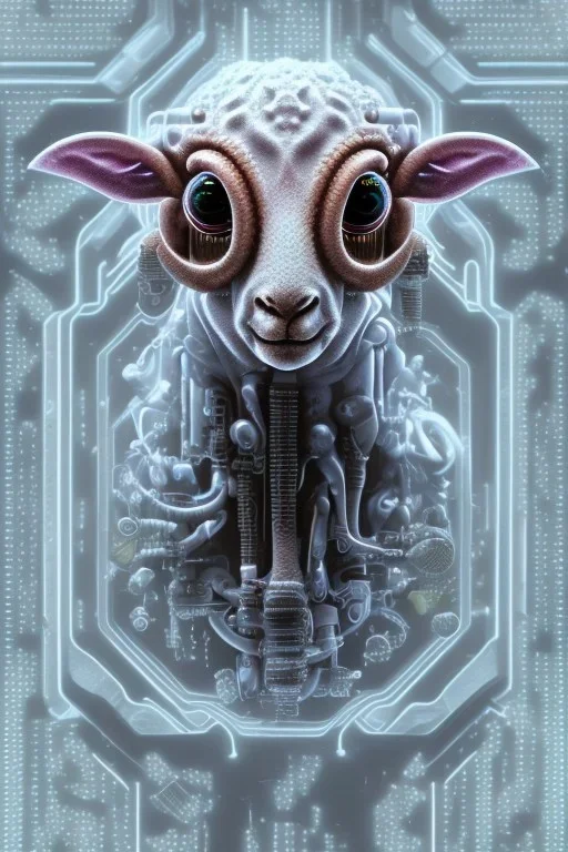 sheep brain cyborg, matrix style