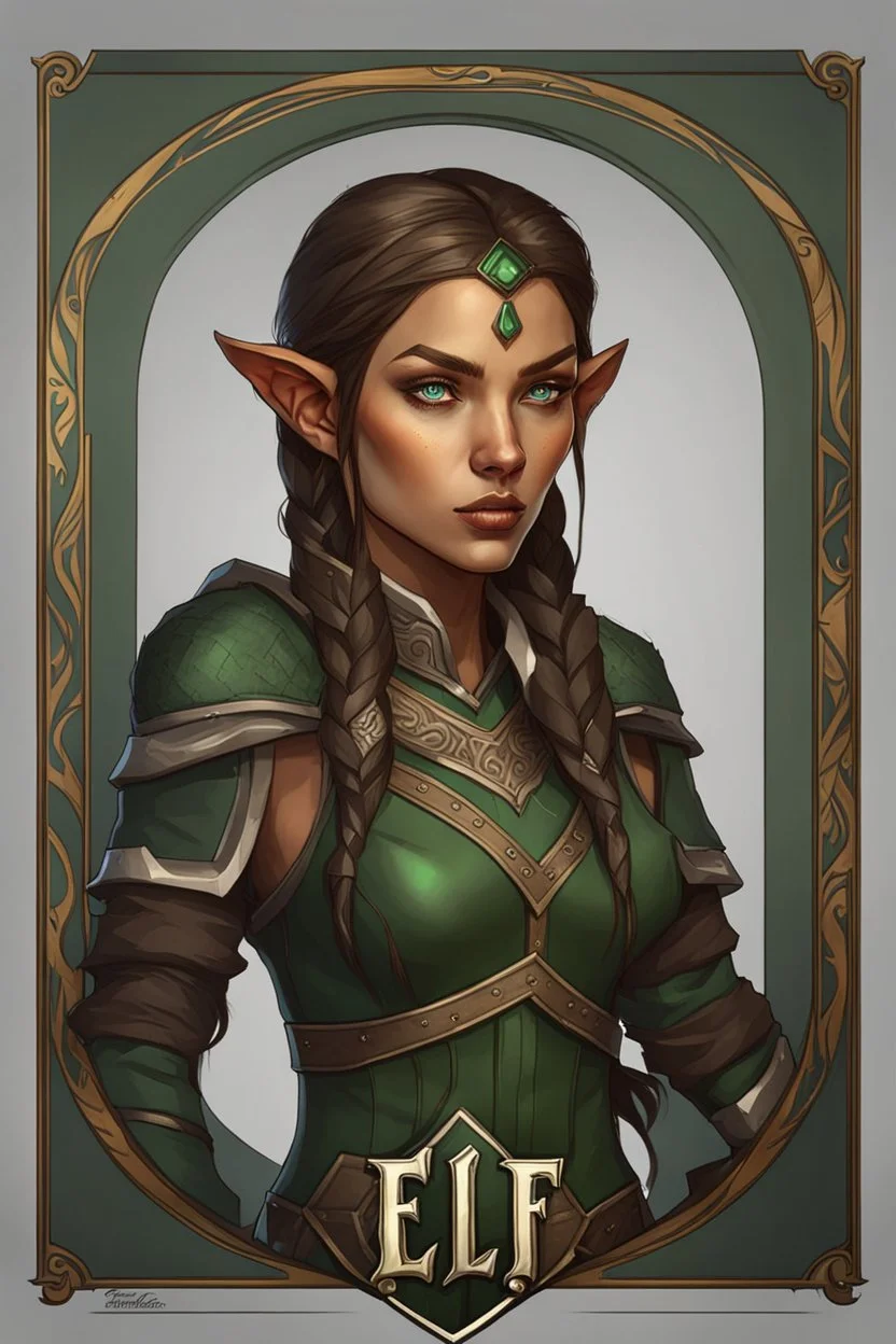 create an iconic female fantasy full body RPG elf rogue character illustration with highly detailed facial features in the concept art style of Thom Tenery , 8k, ArtStation, DeviantArt