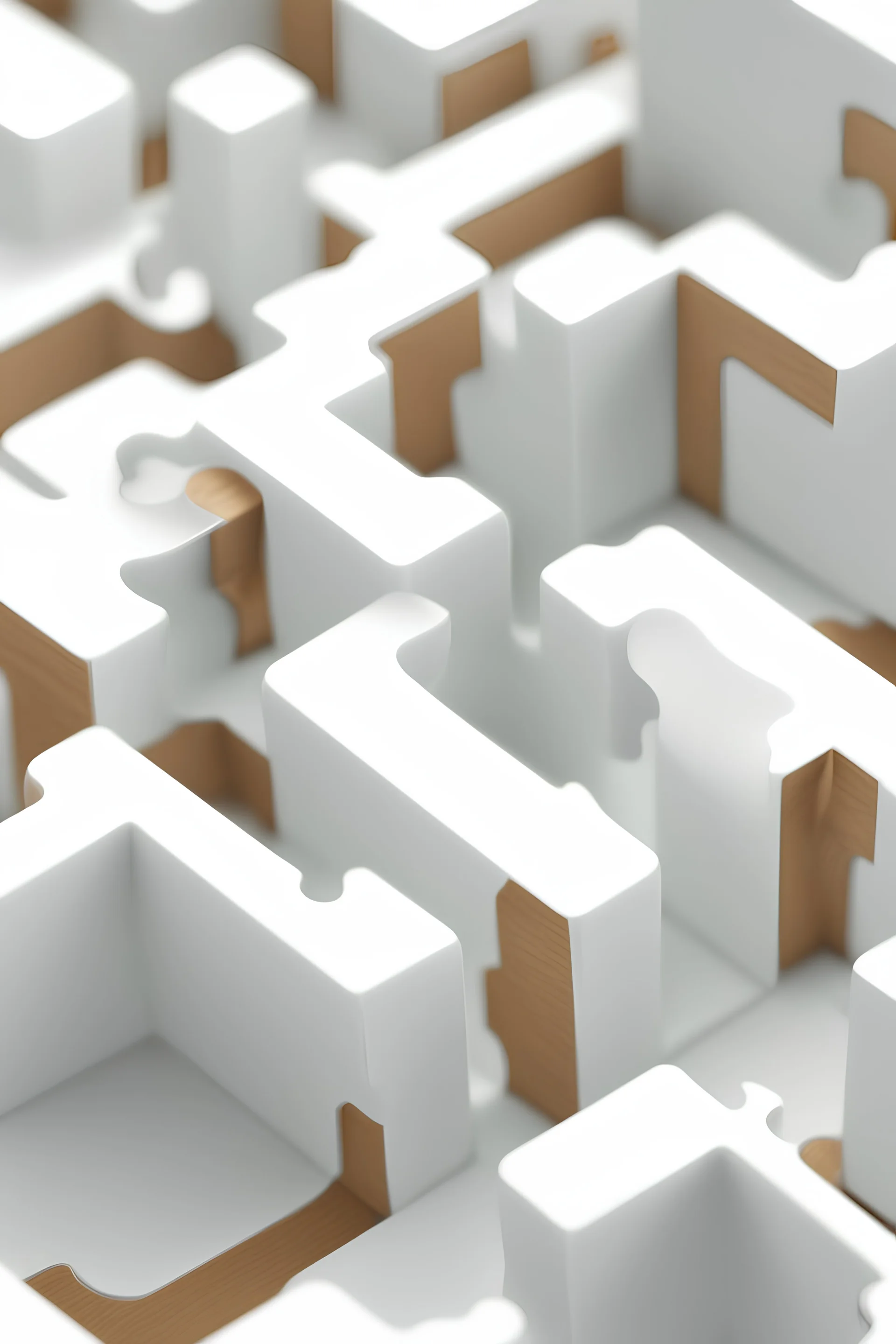 one puzzle piece isometric view, photorealistic, white background, high quality, clear edges.