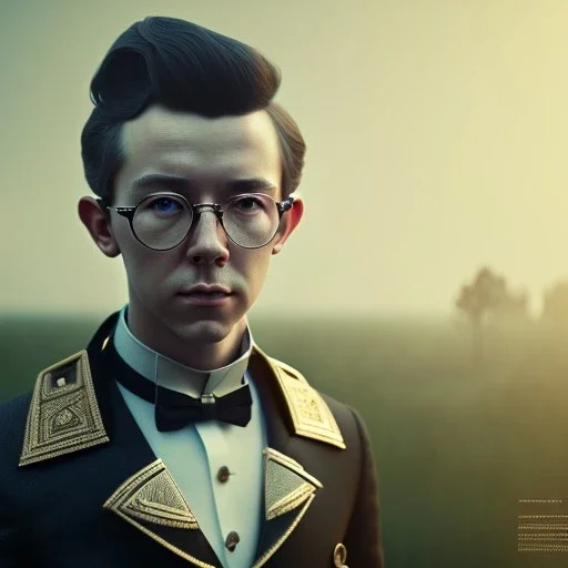 Full body, 3d render, asa butterfield, 1800's men style, 1800's men hair style, 1800's men clothes style, hyper realistic, octane render, unreal engine 5, 8k, palace background, uhd