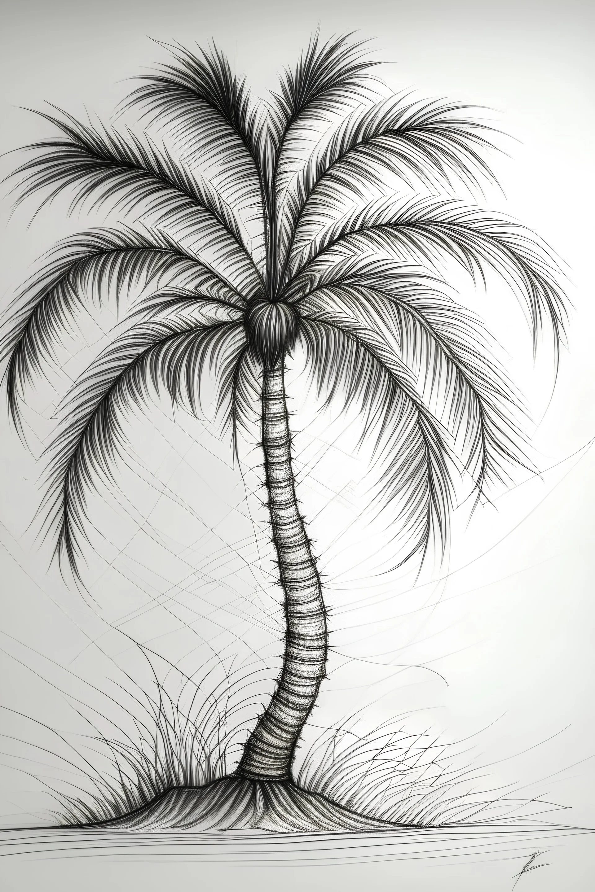 Star life drawingpalm tree