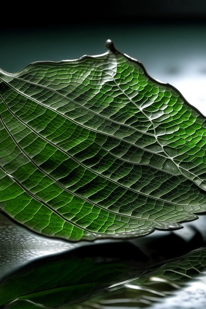 Organic leaf became metal