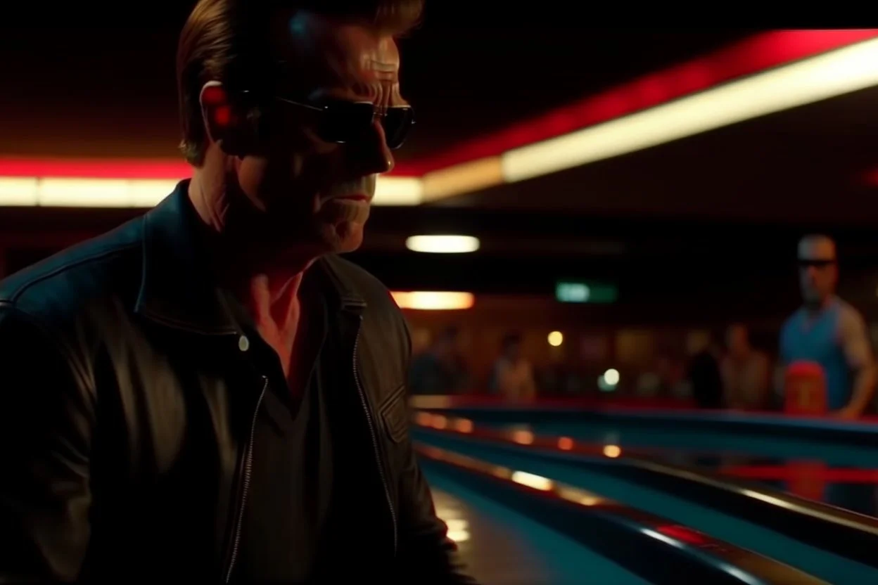 4k full details. maximum lights. FULL REALISM. TERMINATOR PLAYING AT BOWLING