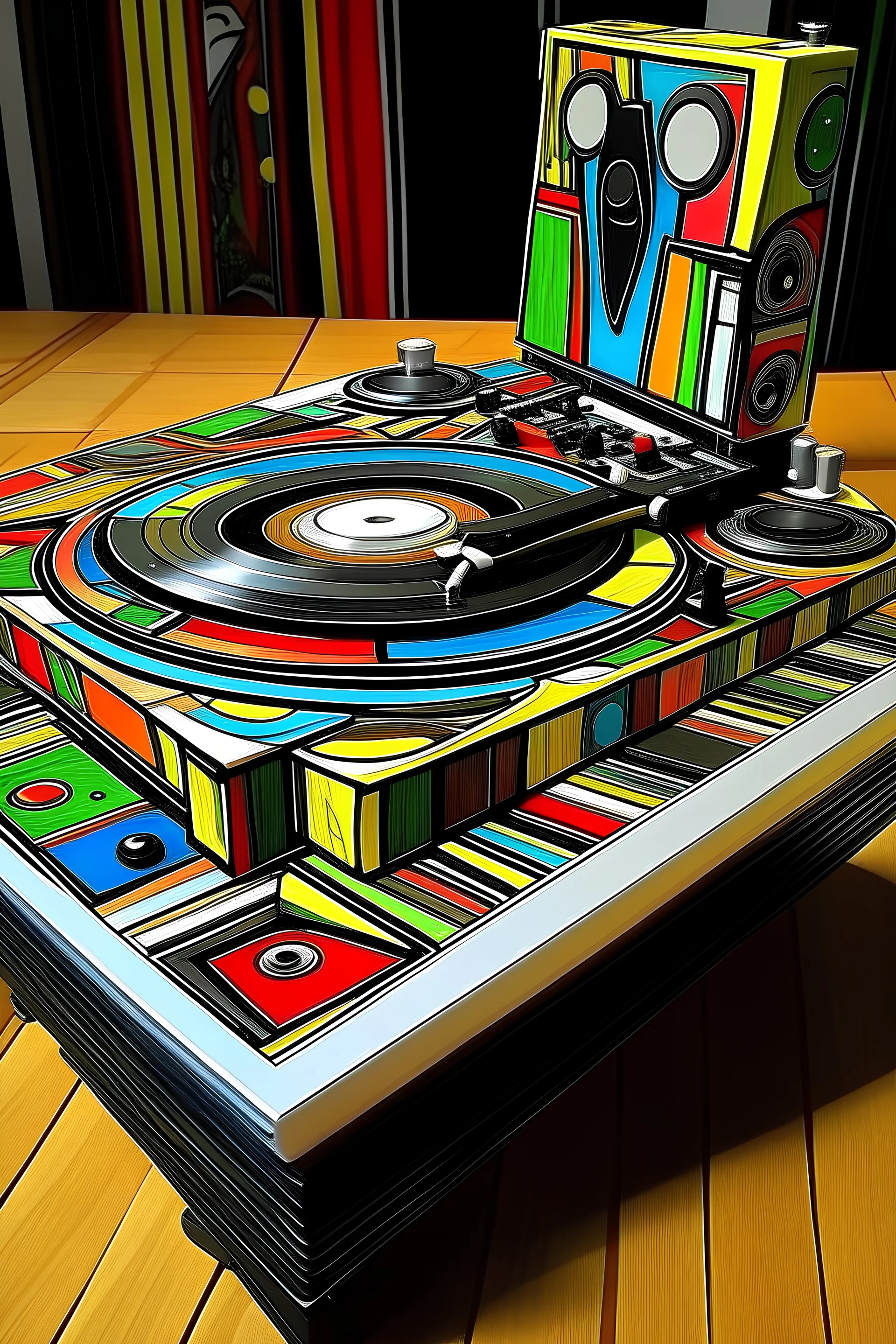DJ Turntable picasso style