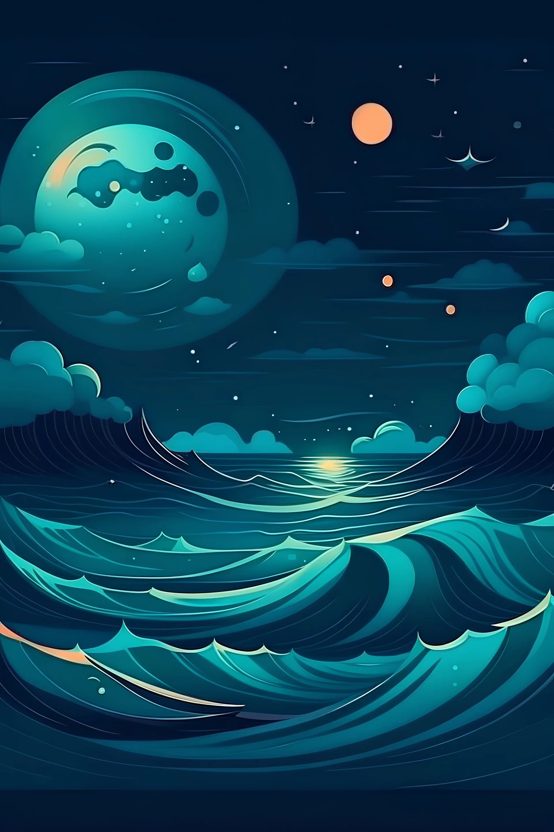 sea and night related