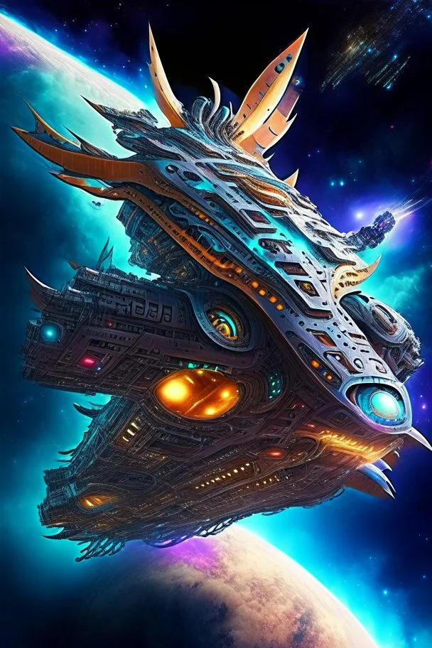 aztec hyperdimension giant galactic monster spaceship