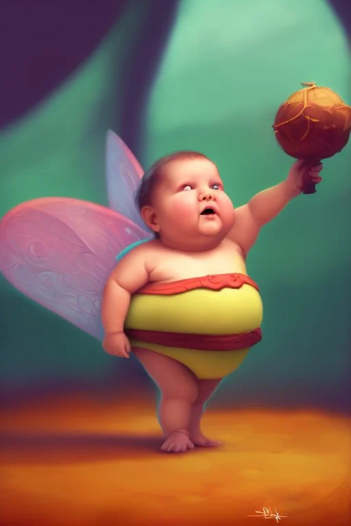 Cute and fat fairy baby