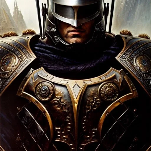 portrait 'Guts-Berserk',ancient metal armor ,painting by gaston bussiere, greg rutkowski, yoji shinkawa, yoshitaka amano, tsutomu nihei, donato giancola, tim hildebrandt, oil on canvas, cinematic composition, extreme detail,fit full head inside picture,16k