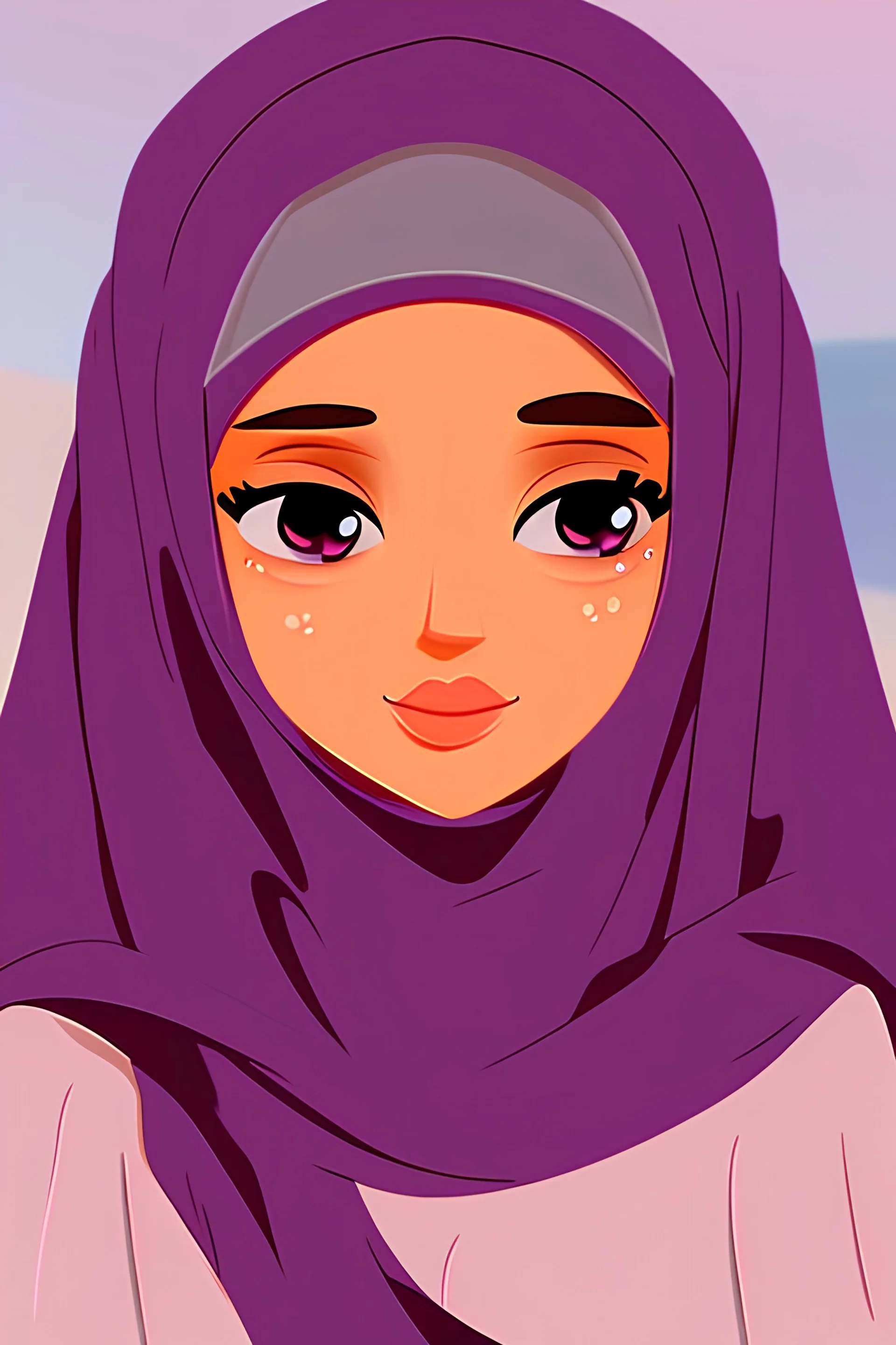 Muslim girl cartoon
