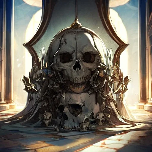 Skull's Queen, leaning pose,