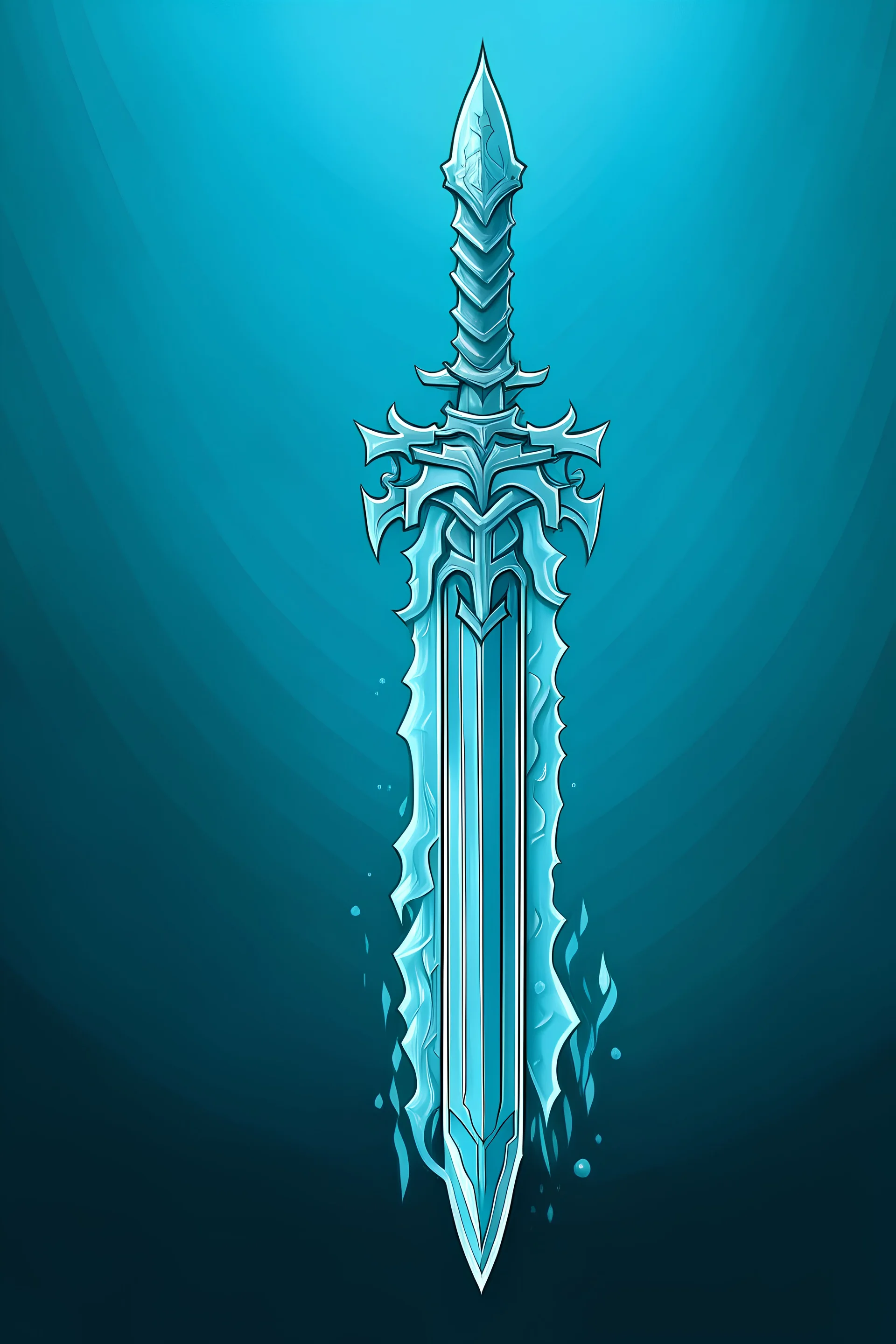 Bild eines epischen Schwertes im Eis-König Stil