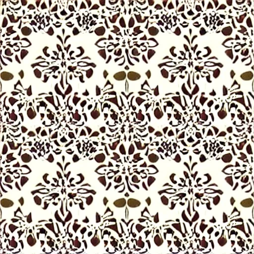 cream colors themed flowers in a pattern Alhambra