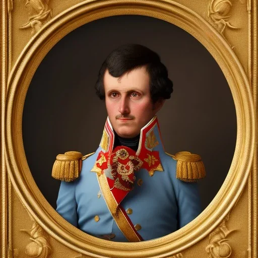 portrait of napoleon bonaparte, 4K, hyper-realistic portrait, cinematrographic, backlight