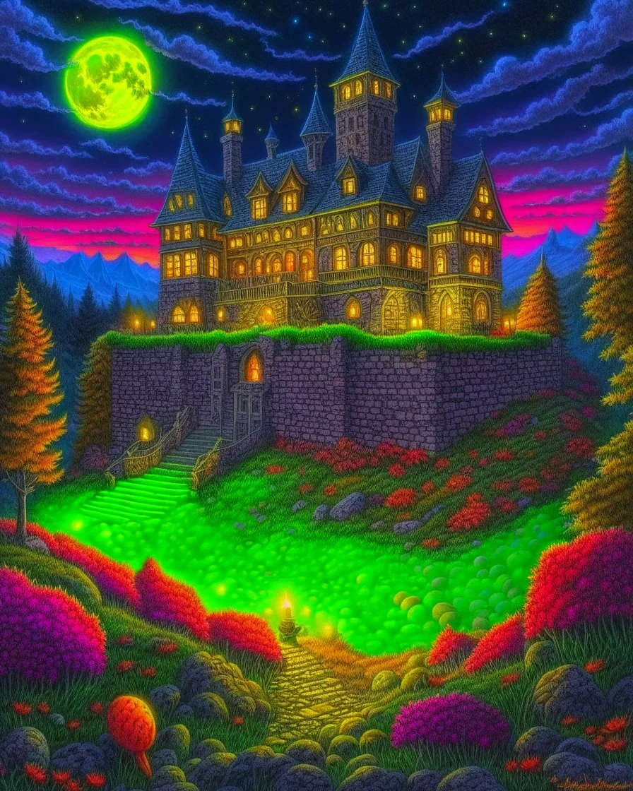 Twinkling Stars, Harvest Moon, halloween night, shadowy old isometric castle surrounded by Caskets and Grave Stones, bats flying in the background,HDR,UHD,8K, best quality, masterpiece, Highly detailed, ultra-fine painting, Urban Pulse::2 Street Art, deconstructionism, typographic expression, vibrant colors, urban surrealism, synthwave:: t-shirt vector, center composition graphic design, plain background::2 mockup::-2 --upbeta --ar 1:1