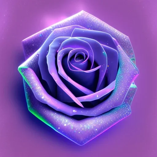 transparent multicolor crystal rose