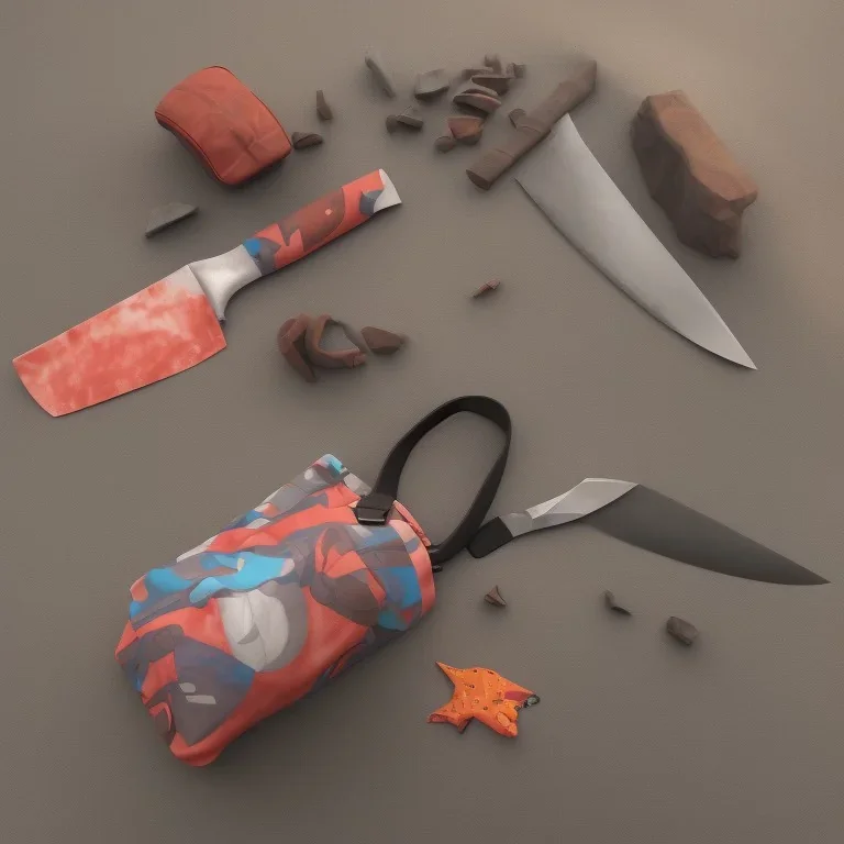 Children's bag, violence knife