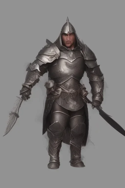 knight, magic armor, 3d character, concept art, cinematic