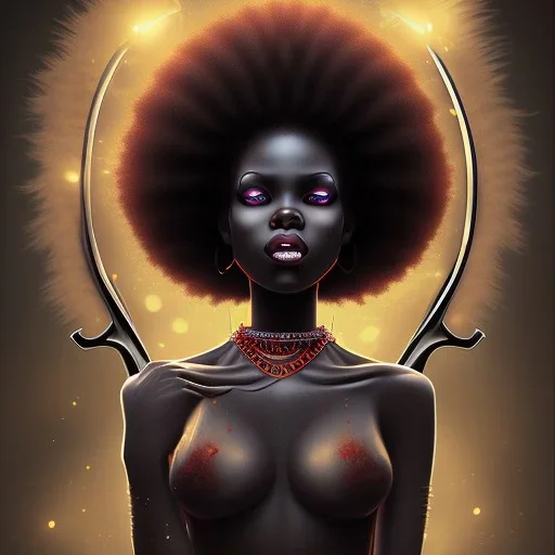 afro vampire with