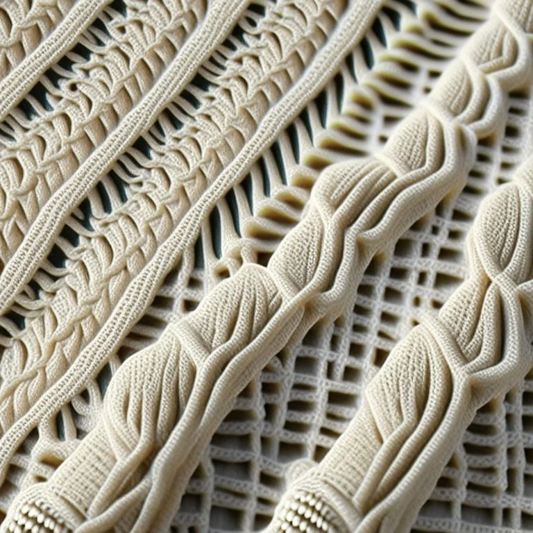 Fabrics texture macrame plat flat