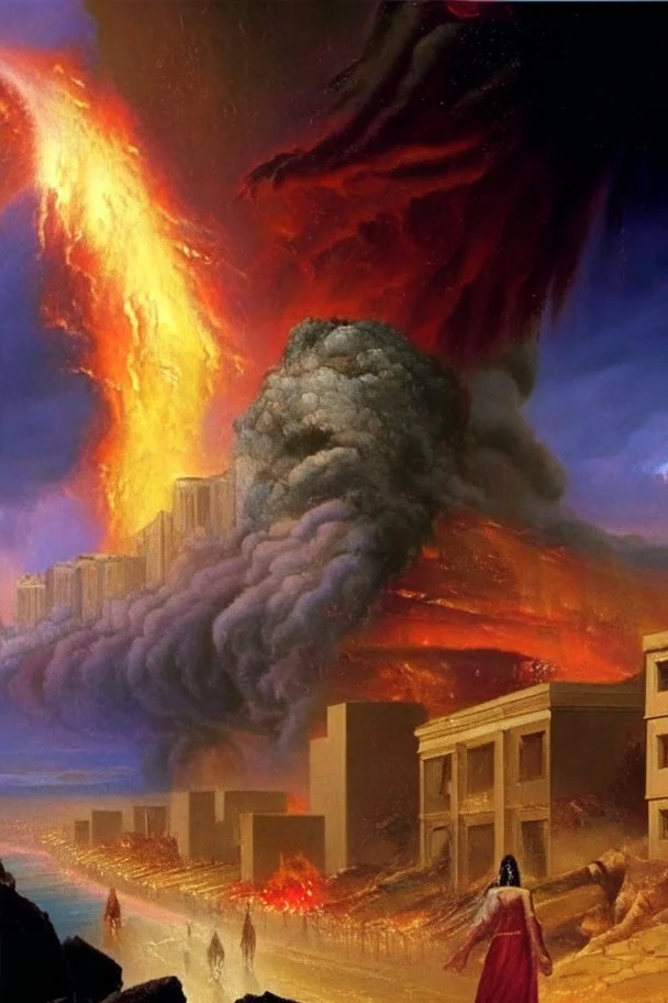 Then the Lord rained brimstone and fire on Sodom and Gomorrah, from the Lord out of the heavens. So He [e]overthrew those cities, all the plain, all the inhabitants of the cities, and what grew on the ground. But his wife looked back behind him, and she became a pillar of salt.