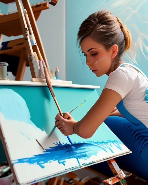 Relaxed when painting