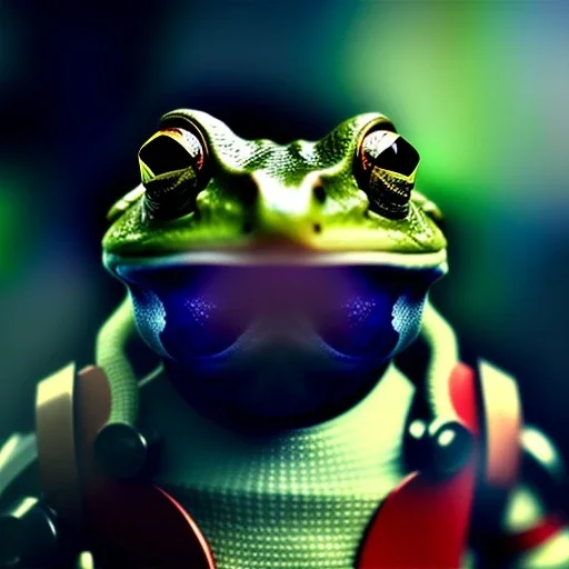 Badass frog warrior figure,close-up, soft lighting, polaroid,outdoors,macro lens, cinematic, unreal engine 5, 8k, hyper realistic. ambient lighting, elegant,hyperphotorealistic, epic composition,cinematic lighting, hyperphotomaximalist, masterpiece,epic composition, tilt shift blur, by japbun2-40