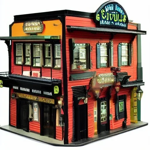 miniature city lights saloon