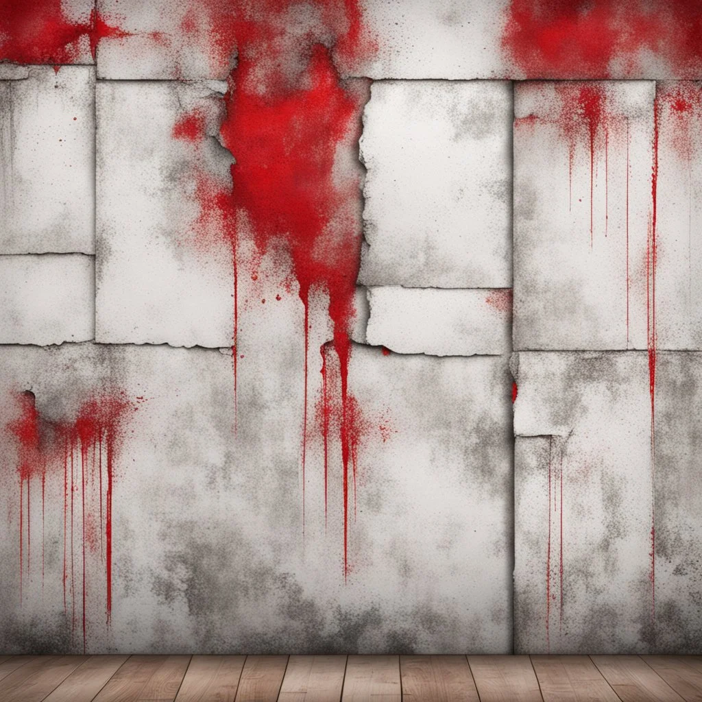 Hyper Realistic White & Red Grungy Rustic Cement Wall