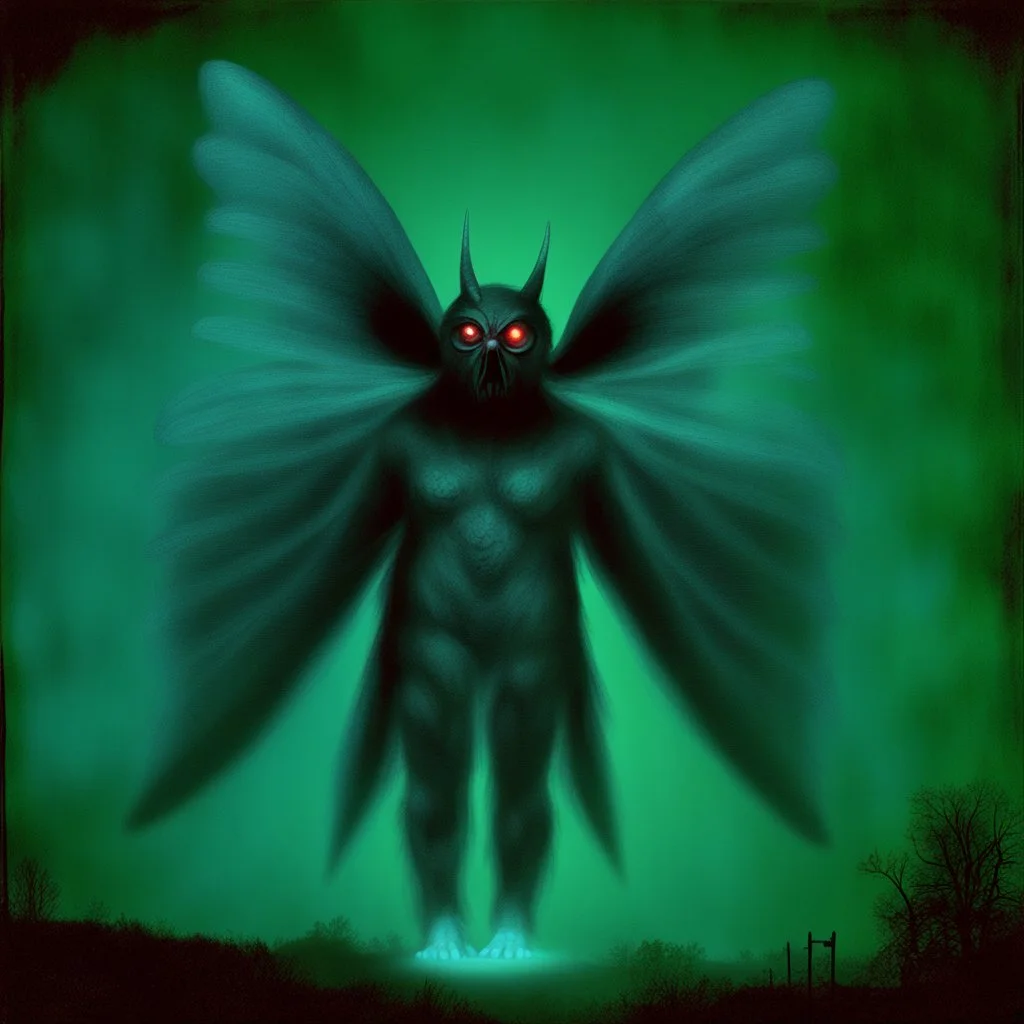 A holographic photo of the Mothman of West Virginia