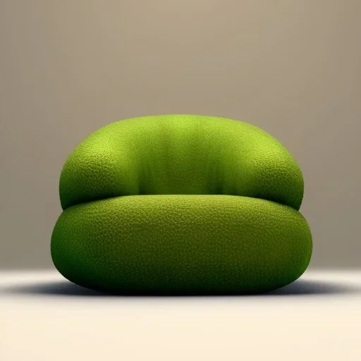 Couch in the shape of an avocado