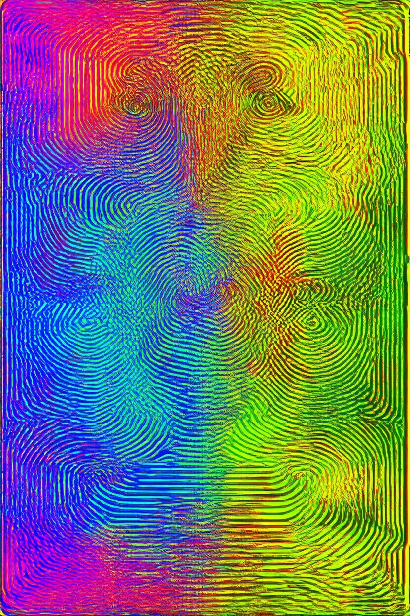 energetic hooks from past timeline; neo-surrealistic optical art