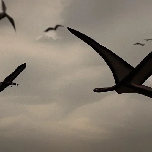  pterosaurs flying in the sky