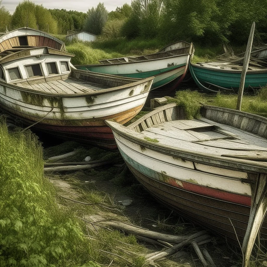 abandoned boats