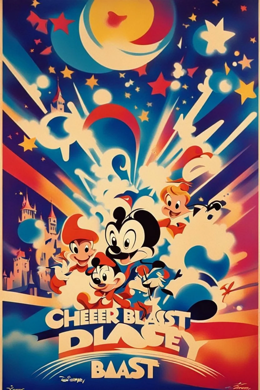 nostalgic Blast from the Past poster cheerfull disney abstract